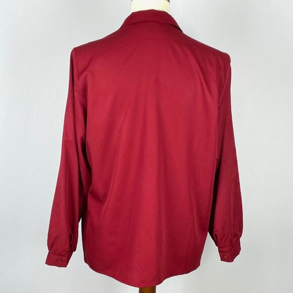 Vtg 80s Levis Bend Over LS Top Sz 16 Pleats Career Professional Capsule Staple - Picture 4 of 6